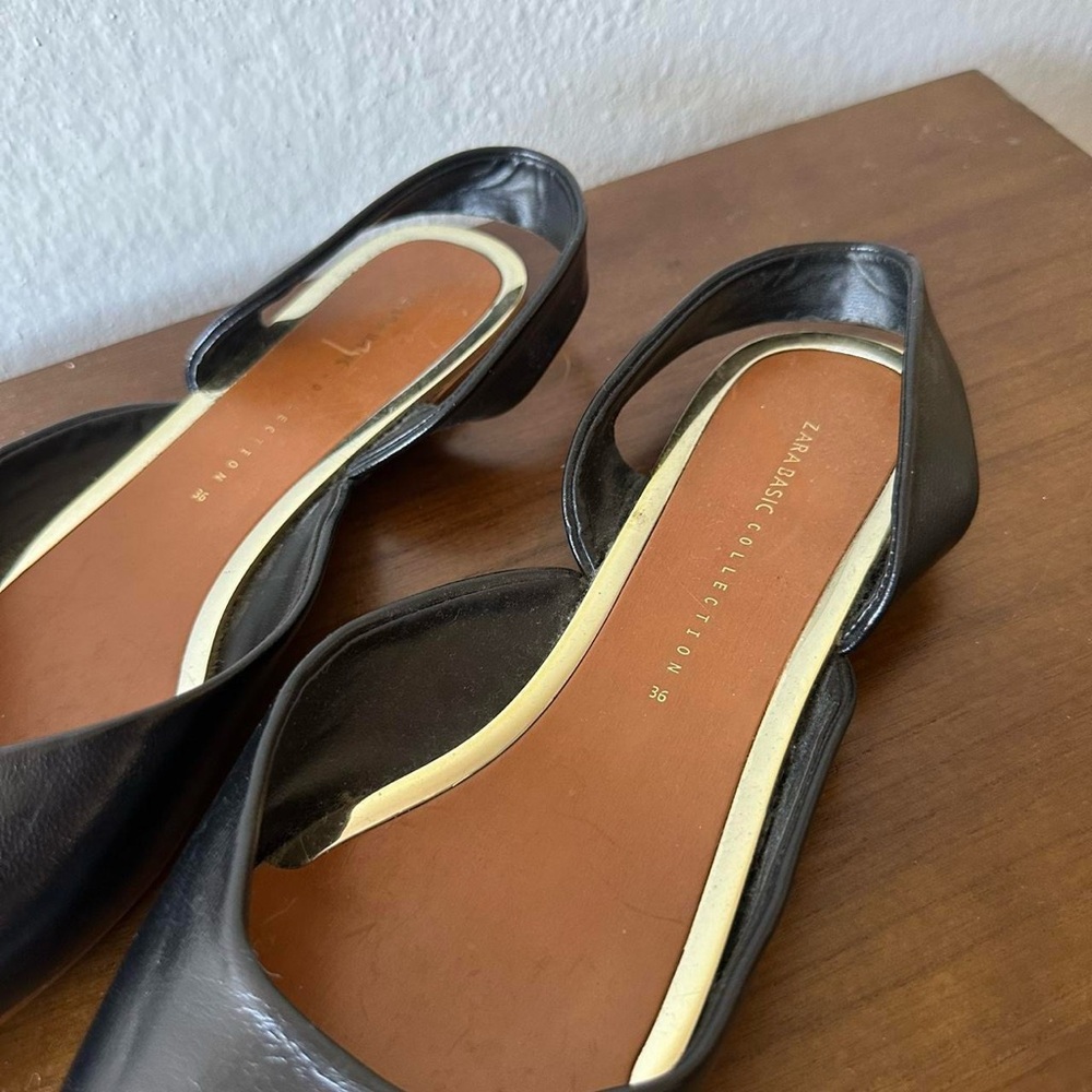 Zara - Basic Black Flat Shoes Pls Read Description - image 3